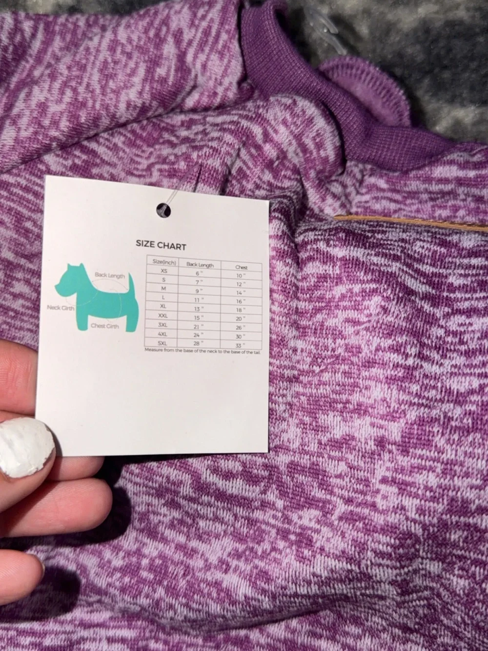 Heathered Purple Dog Tee with Leather Logo Patch